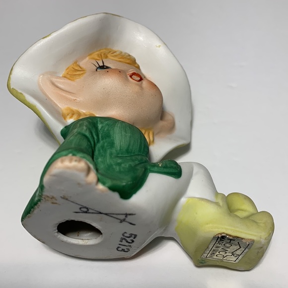 VTG Homco Pixie Elves Whimsical Bisque Figurines Colorful Set Of 3 Pixie Elves - Picture 13 of 16